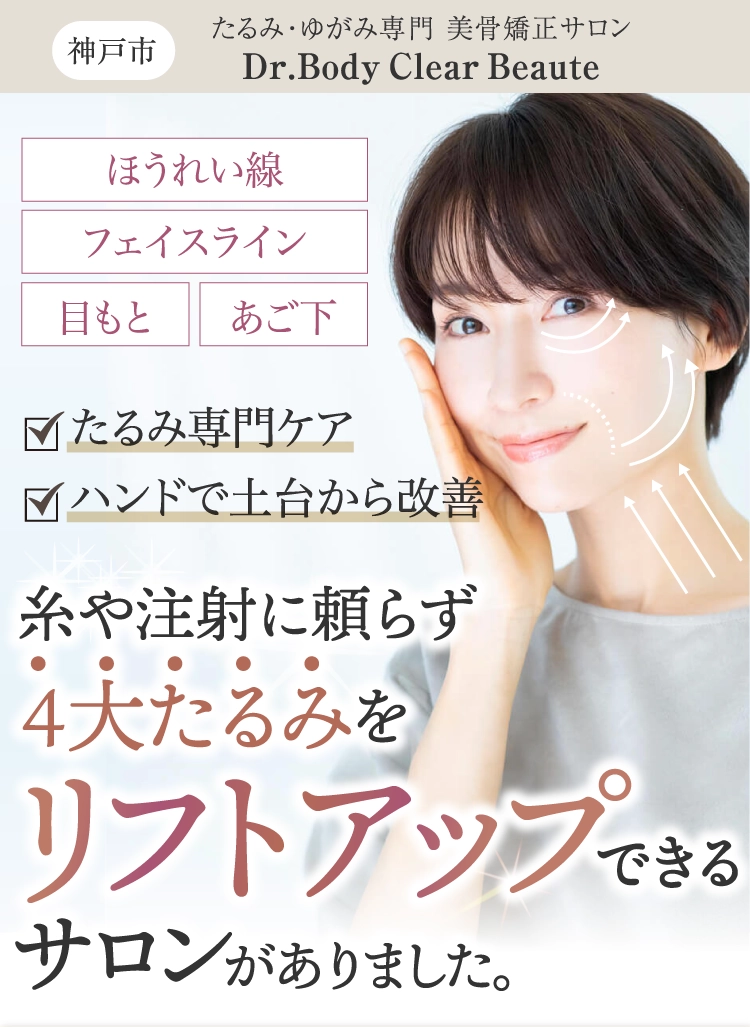 糸や注射に頼らず4大たるみをリフトアップできるサロンがありました